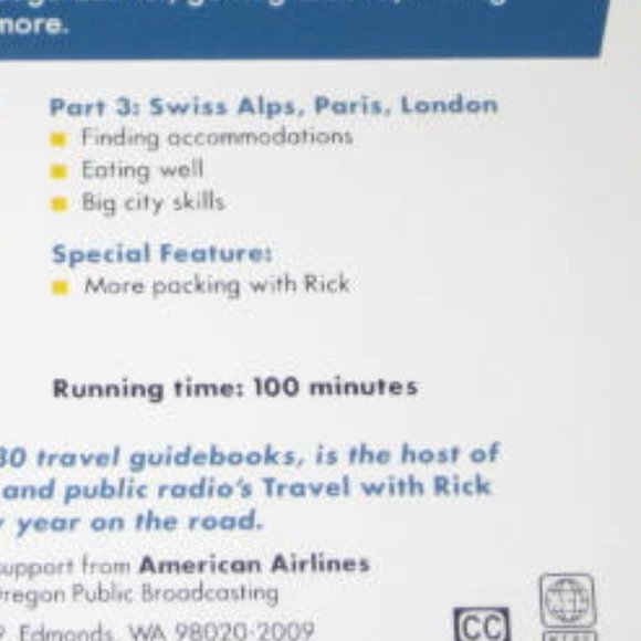 Rick Steves Travel Skills DVD NEW Sealed Unopened - Picture 5 of 6
